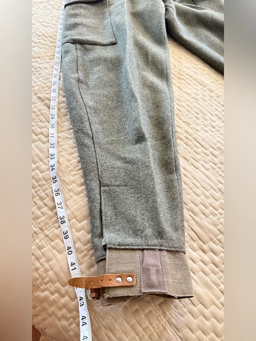 NEW VTG MEN 1944 Swedish Heavy Olive wool military pants 28.5